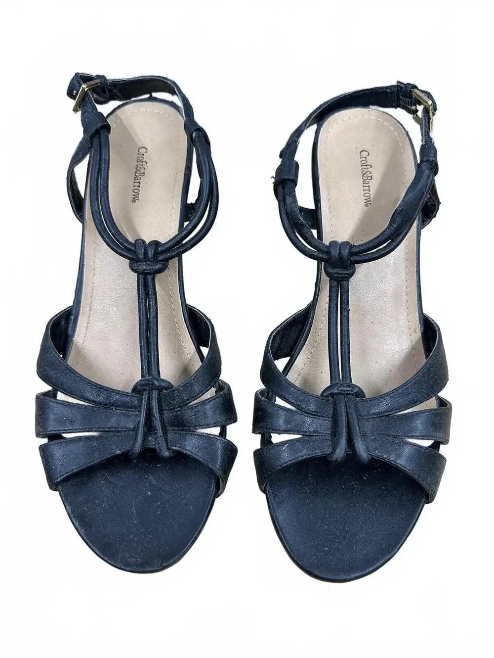 Croft & Barrow Black Strappy Slingback Heels